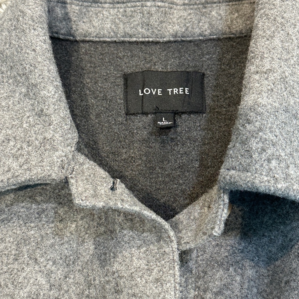 Love Tree Charcoal Gray Shacket - Picture 6 of 8